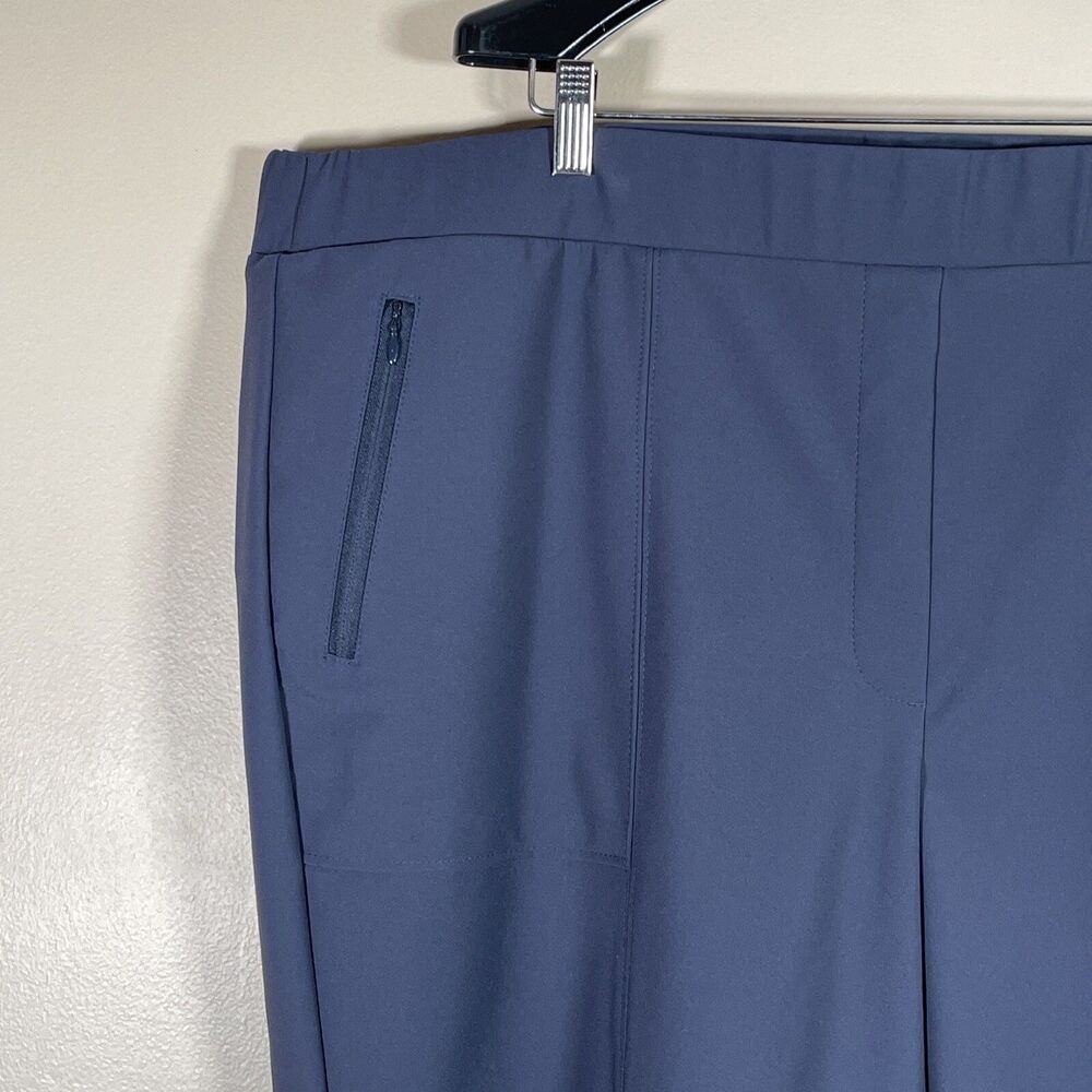 NWT Lane Bryant On The Go Pants PLUS 26 Ankle Mid-Rise Blue-Gray Pockets - Picture 2 of 14